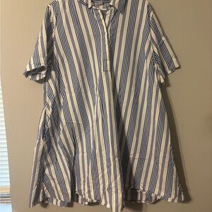 Old Navy Blue and White Striped Dress